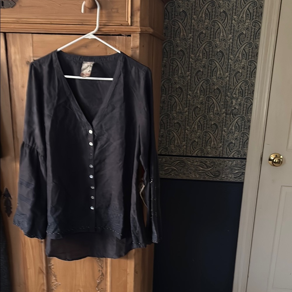 Chico's Black Button-Up Blouse